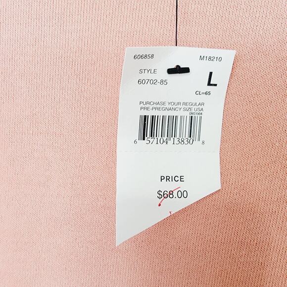 PEA IN THE POD Peach Longline Cotton Sweatshirt - Size L - Picture 6 of 7